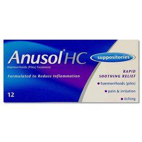 Anusol HC Suppositories 12 pack
