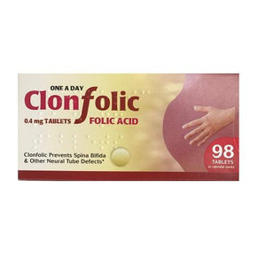 CLONFOLIC TABS 0.4MG FOLIC ACID 98 PACK