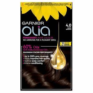 GARNIER OLIA PERMANENT HAIR DYE 4.0 DARK BROWN