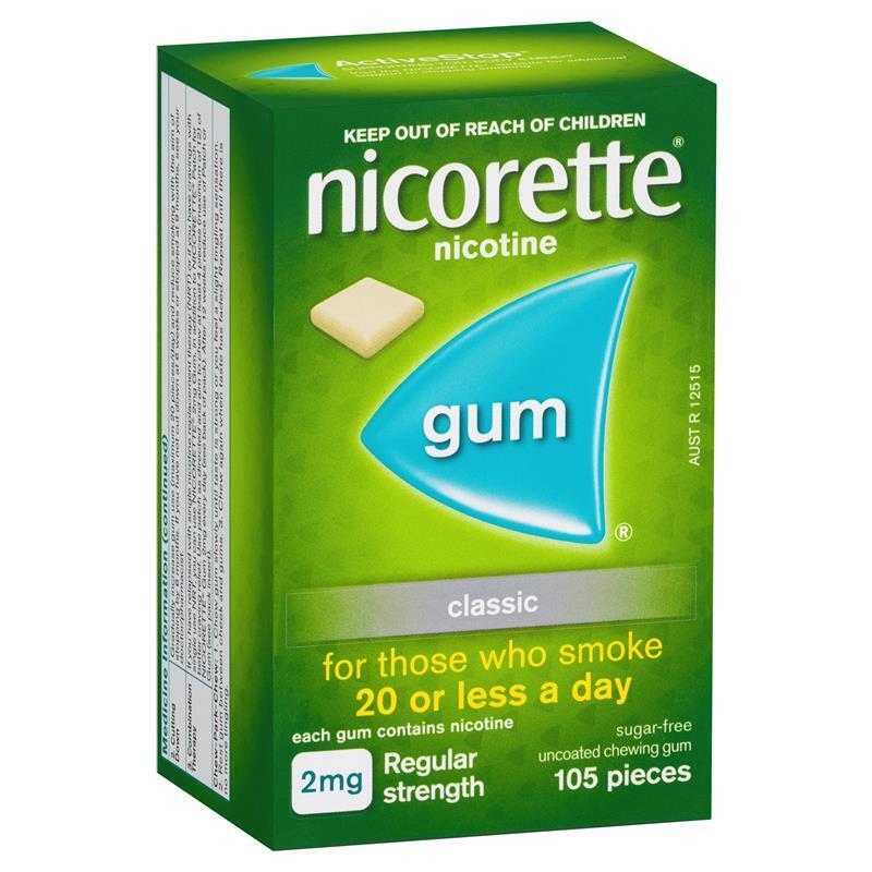 NICORETTE GUM CLASSIC 2MG 105