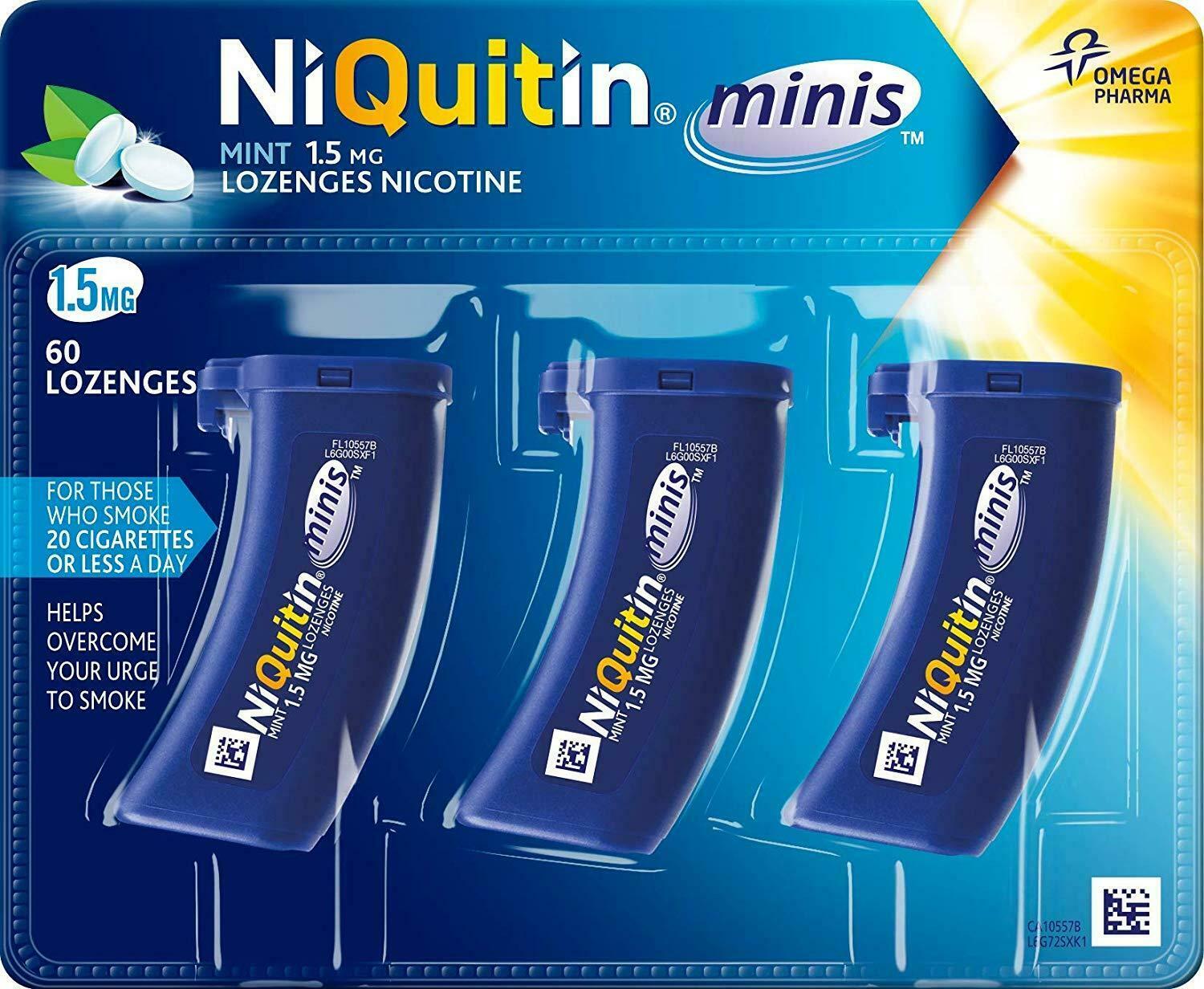 NIQUITIN MINI 1.5MG MINT LOZENGES 60