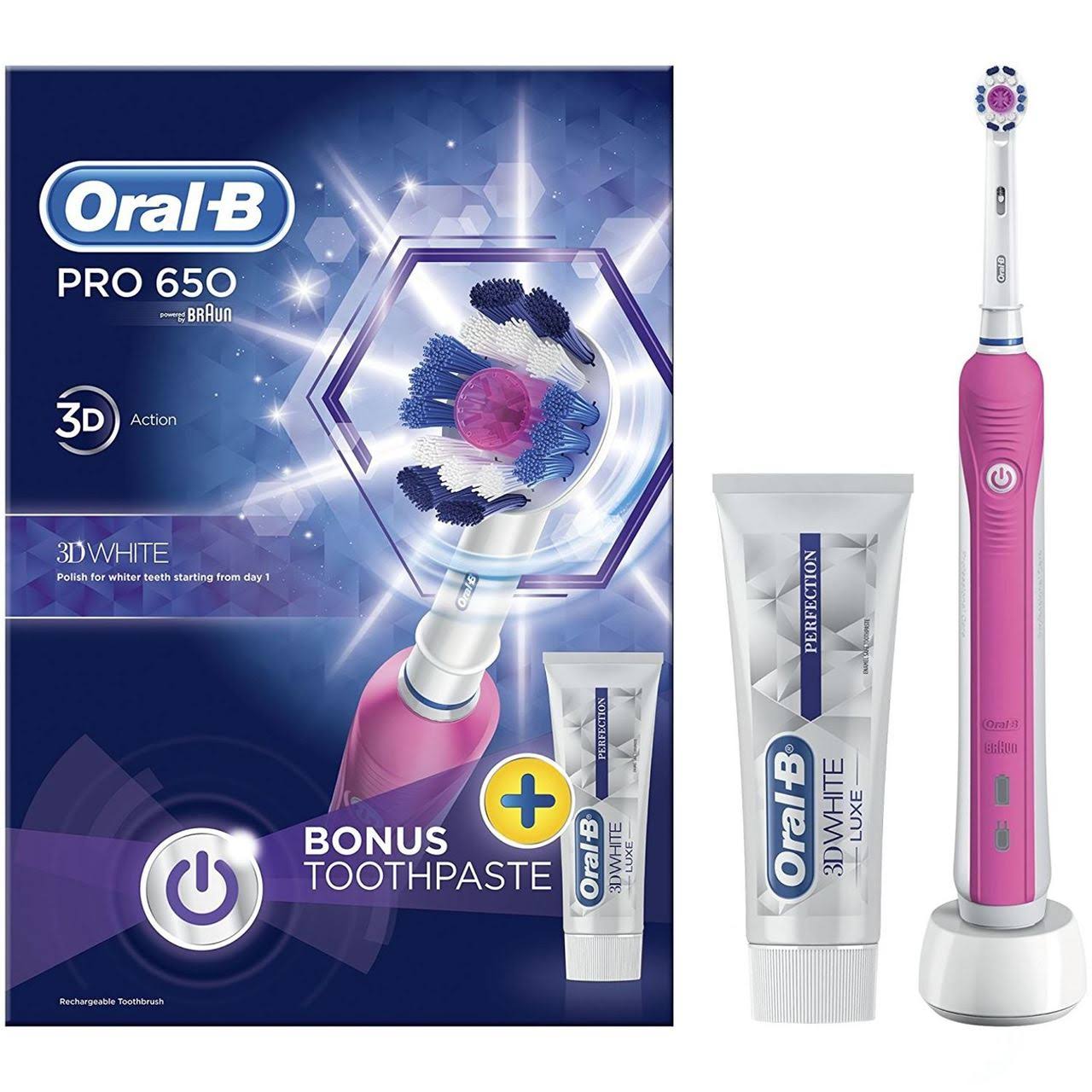 ORAL B PRO 650 PINK POWERBRUSH