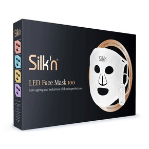 Silk'n LED face mask, light therapy mask, red light therapy for skin, anti-aging LED mask, skin rejuvenation mask, at-home LED device, skincare LED light therapy, collagen-boosting light mask, silicone LED mask.