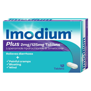 Imodium Plus Tablets 12 Pack
