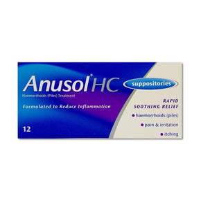 Anusol HC Suppositories 12 pack