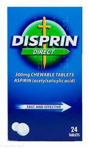 DISPRIN DIRECT 300MG CHEWABLE TABS (24 PACK)