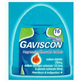 GAVISCON 250MG HANDIPACK PEPPERMINT 16