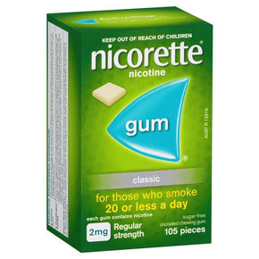NICORETTE GUM CLASSIC 2MG 105