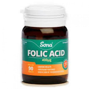 SONA FOLIC ACID TABS 400MG 90