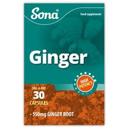 SONA GINGER CAPS 550MG 30